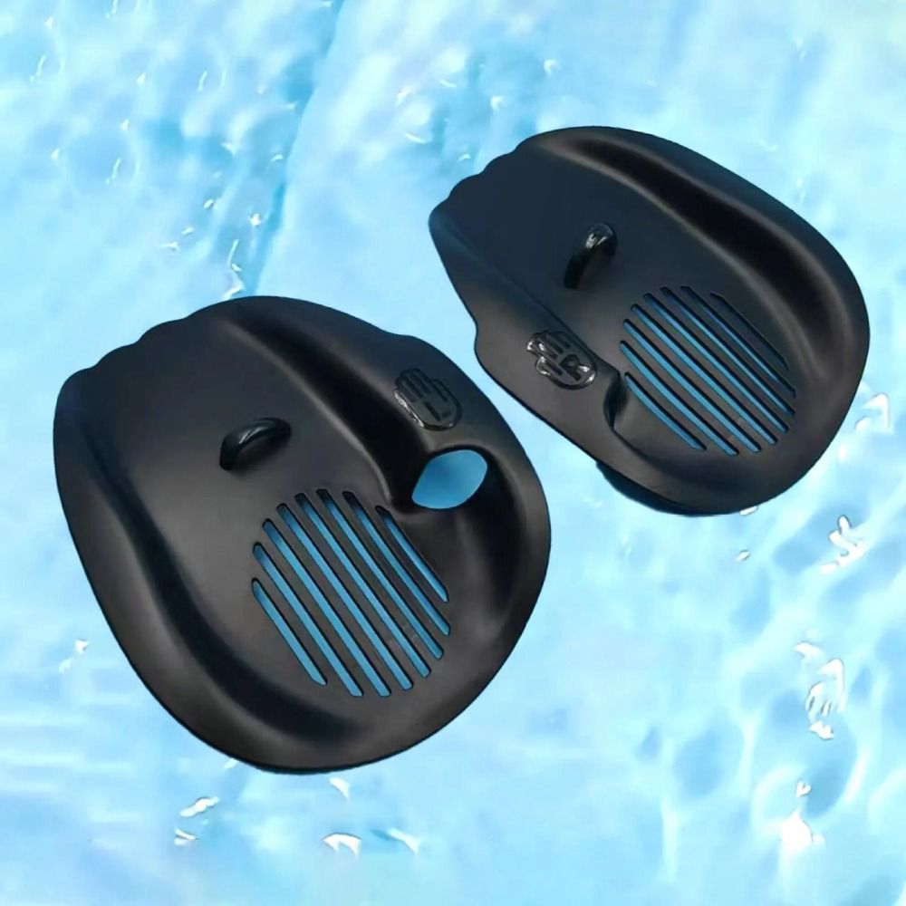 Flippers Swimming - 1 ペアのウェブ付き水泳ハンドパドル、調節可能なストラップ付き、人間工学に基づいた水泳トレーニングハンドフィン、快適なダイビンググローブ