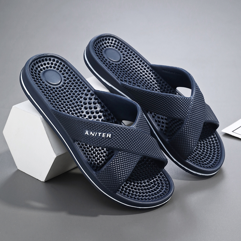 Flippers Swimming - サイズ 48 マッサージスリッパメンズ夏屋内ハウスバスルームバスソールツボフットセラピー滑り止めサンダル男性スリッパ靴
