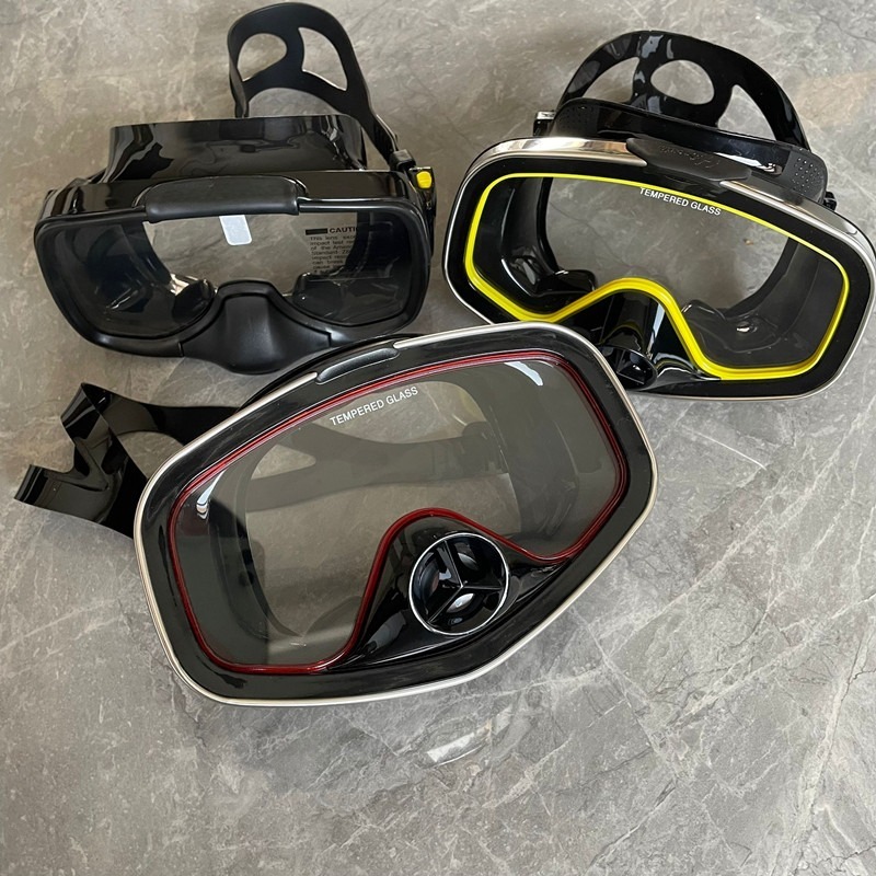 Diving Mask - 曇り止め加工のダイビングゴーグル、広視野角のシリコン製ダイビングゴーグル、フェイスマスク、豚鼻型の排水弁