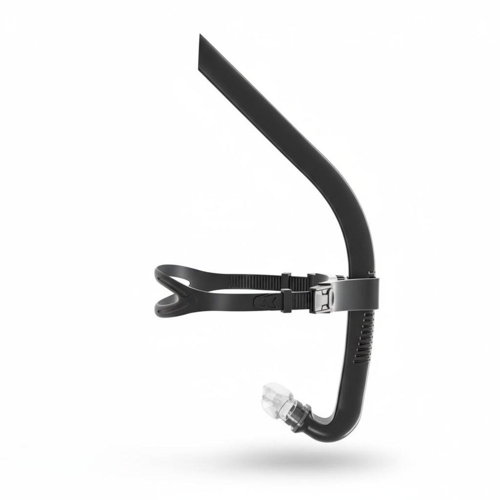 Snorkeling Gear - 水泳トレーニング用、調整可能なヘッドストラップ付きのフロントマウント式シリコン製シュノーケル、ダイビング用呼吸チューブ、プール用具