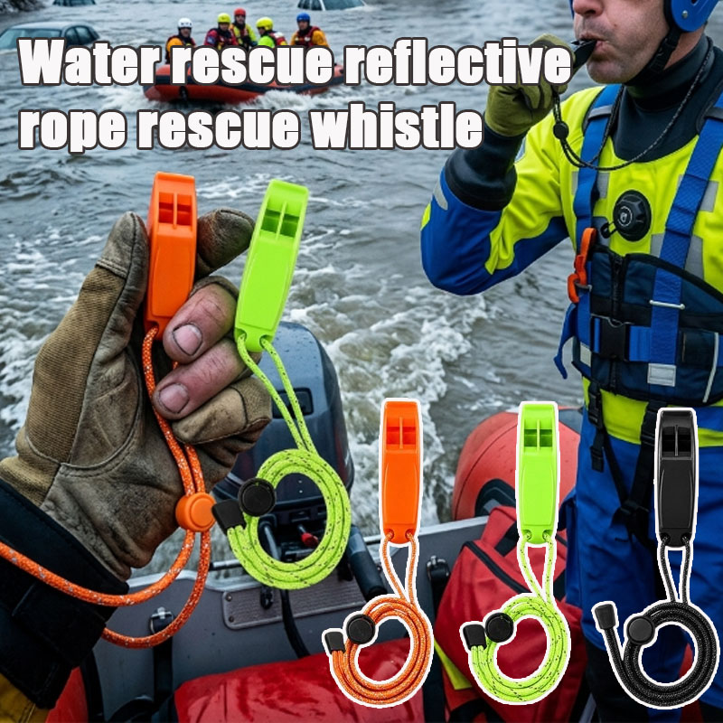 Life Jacket - 1-10個入り 緊急用ホイッスル 防水サバイバルレスキューシグナル 調節可能な反射ストラップ付き カヤック用救命胴衣用