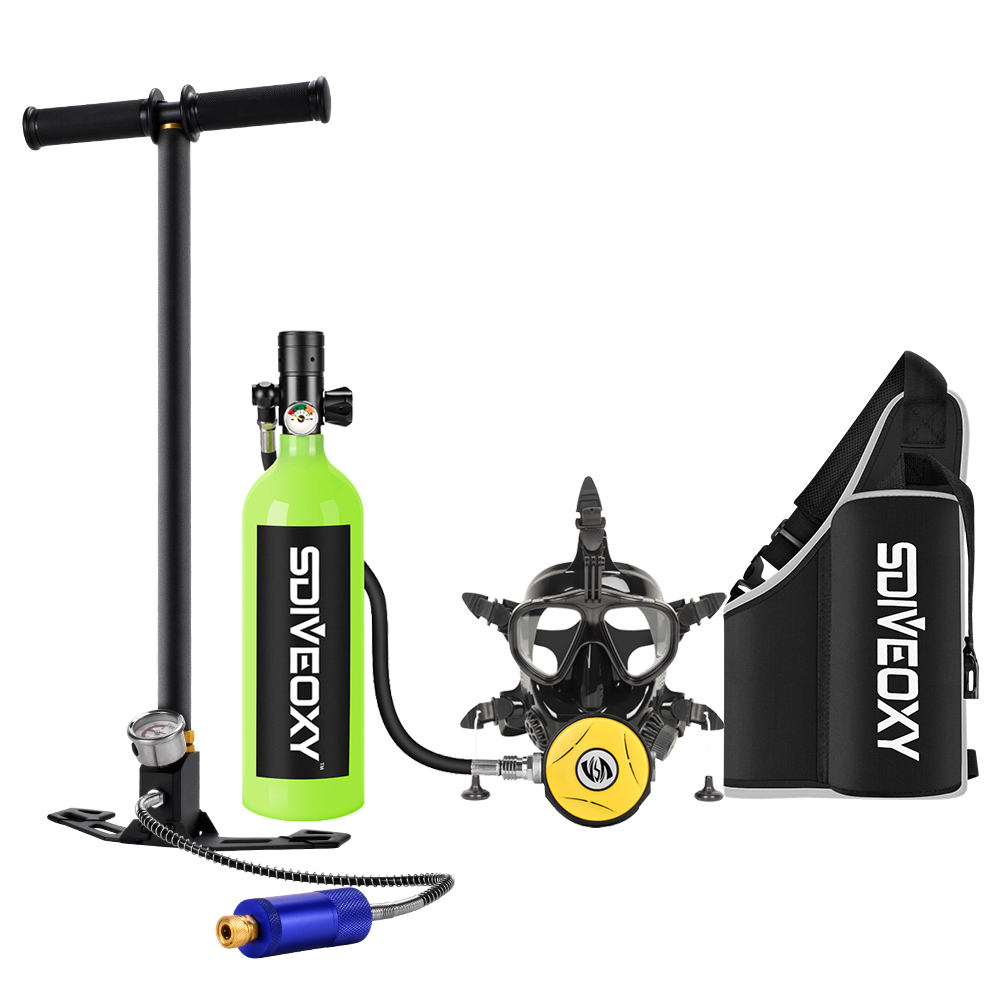 Snorkeling Gear - 1L一体型ヘッドダイビング呼吸器マスク酸素ボンベ防水シュノーケリング機器水泳ダイビングギアアクセサリーメーカー