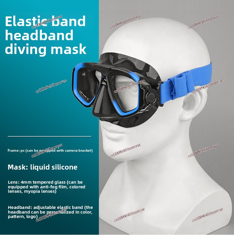 新しい伸縮性ヘッドバンド付きダイビングマスク、曇り止め、フロ - Diving Mask のレビューと価格
