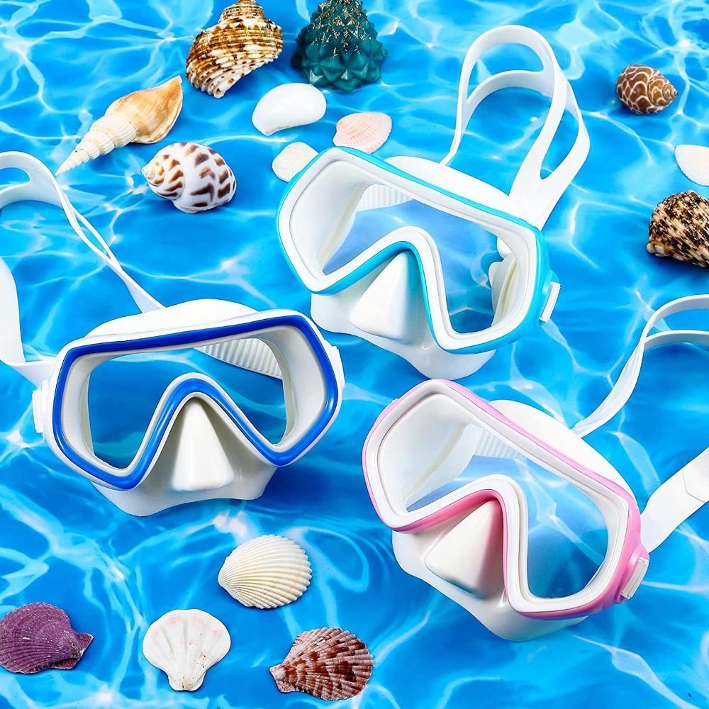 ユニセックスPCガラス製子供用水泳ゴーグル、ノーズカバー付き - Diving Mask のレビューと価格