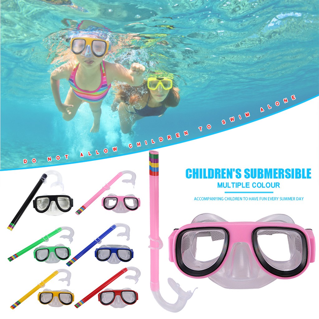 夏子供ダイビングゴーグルマスク呼吸チューブ水中水泳メガネバン - Snorkel Set のレビューと価格