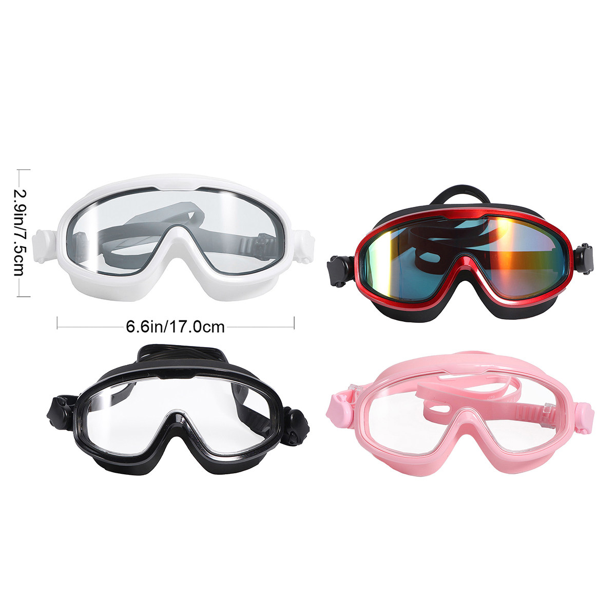 水泳用ゴーグル、曇り止め加工、防水、目の保護、人間工学に基づ - Goggles Swim のレビューと価格