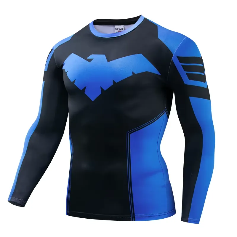 3Dプリントのカジュアルな長袖Tシャツ。2026年モデル。男 - Rash Guard のレビューと価格