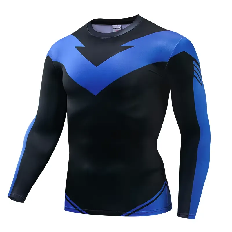 3Dプリントのカジュアルな長袖Tシャツ。2026年モデル。男 - Rash Guard のレビューと価格