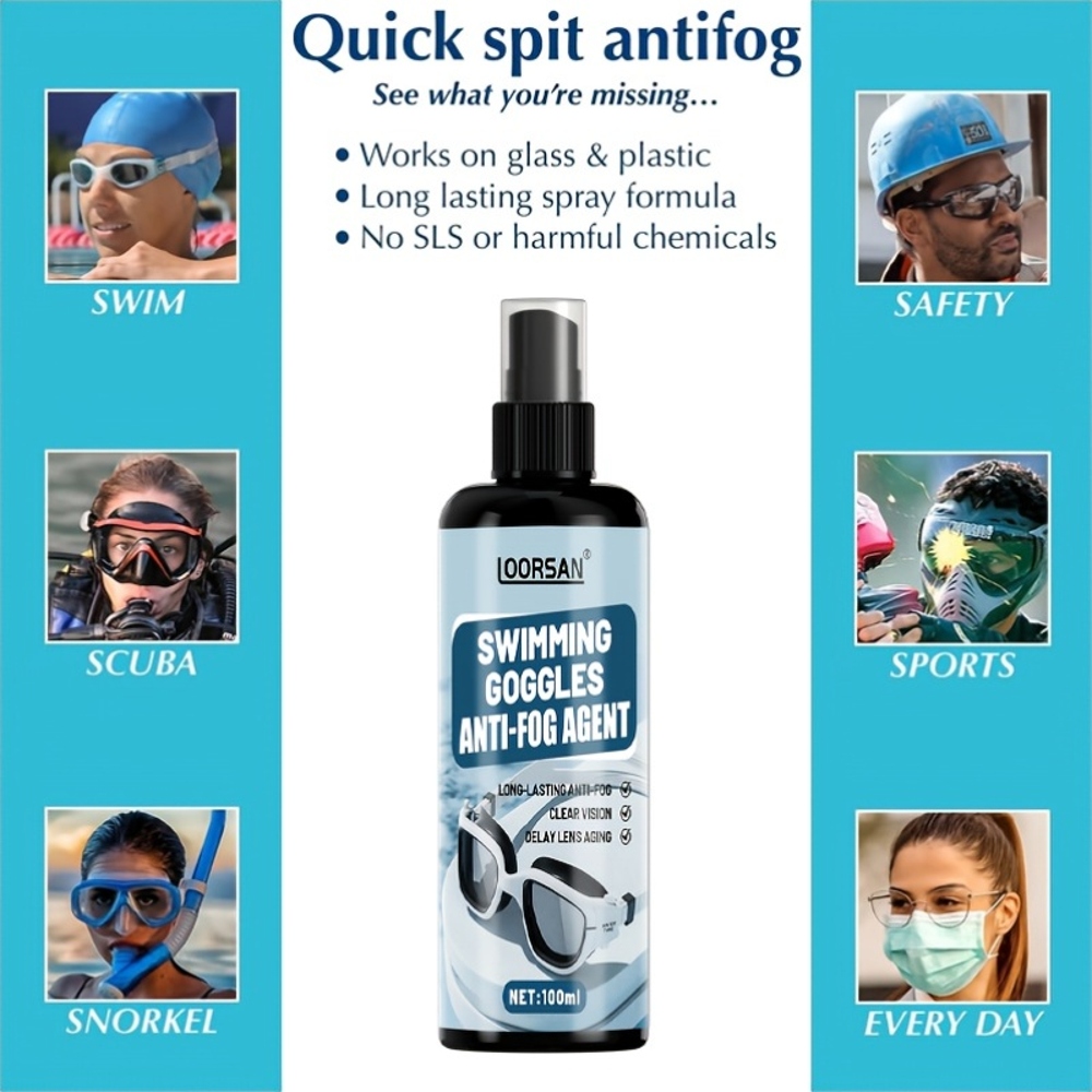 LOORSAN 100ML ゴーグル用曇り止めスプレー -  - Goggles Swim のレビューと価格