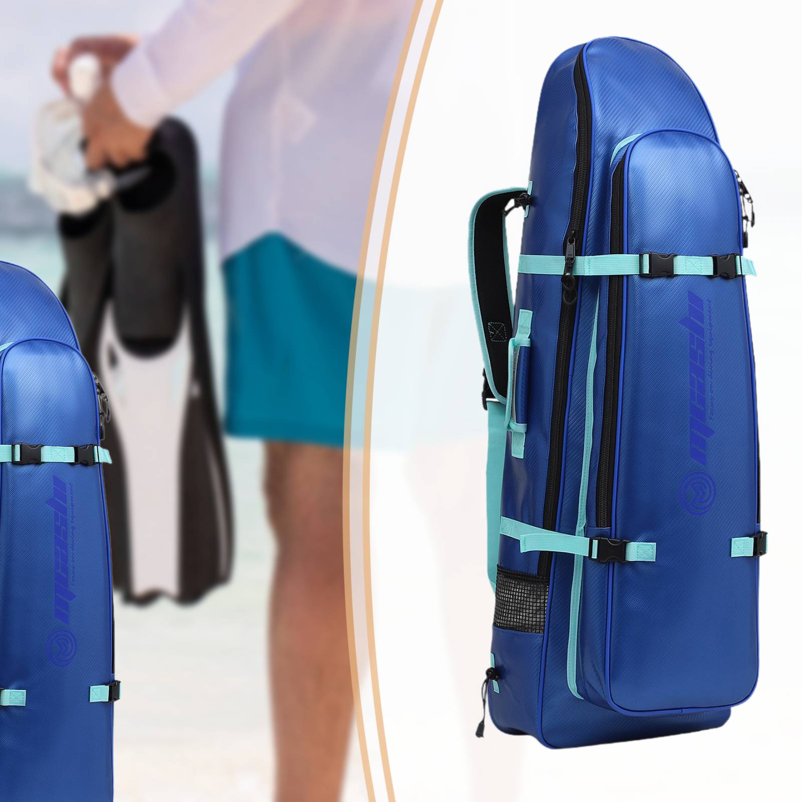 ロングフィンバッグ ポータブルスキューバダイビングバックパッ - Flippers Swimming のレビューと価格